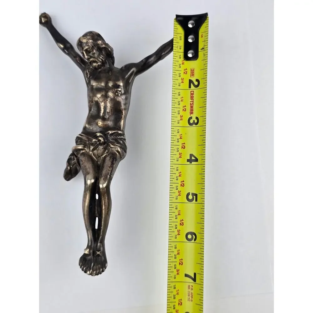 Sterling Silver Corpus ( Crucified Christ ) Jesus Statue Wall Art 7